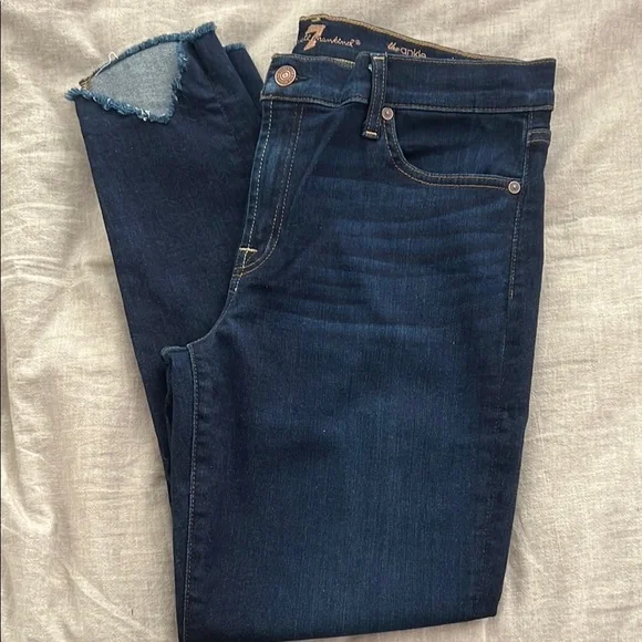 7 For All Mankind Women's Blue Jeans - Picture 6 of 7